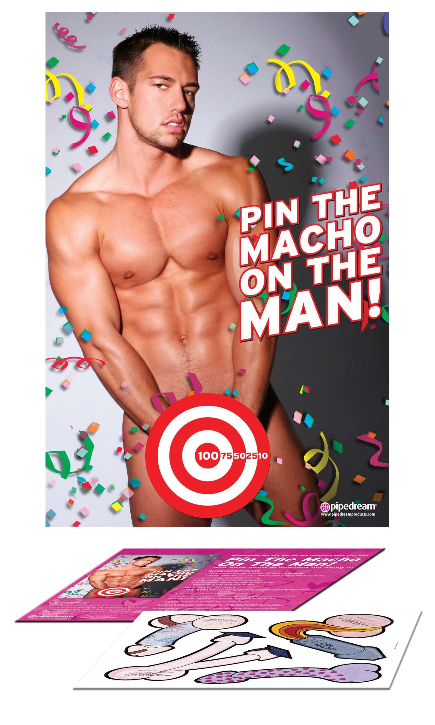 Bachelorette Party Favors - Pin the Macho on the Man