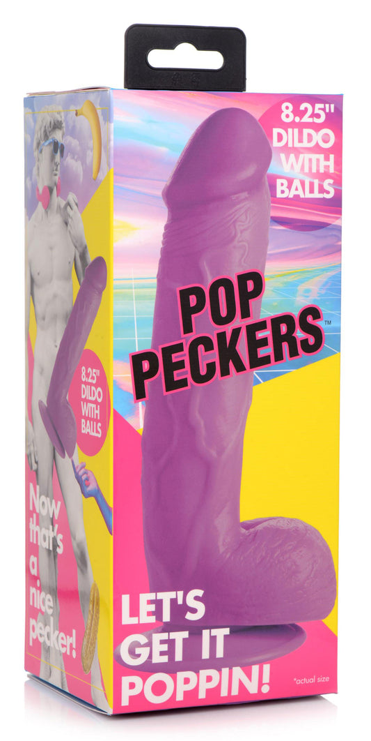 Pop Pecker 8.25 Inch Dildo With Balls