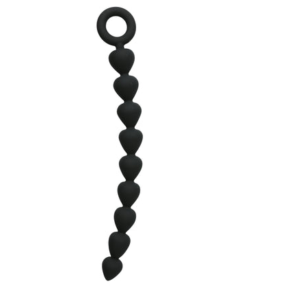 Sex and Mischief Silicone Anal Beads - Black