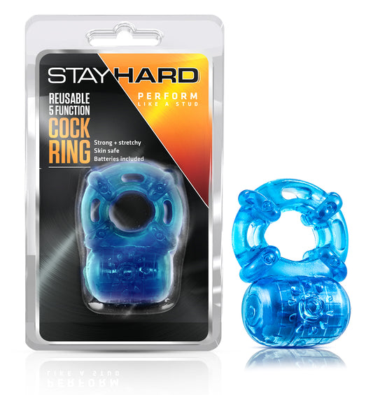 Stay Hard Reusable 5 Function Vibrating Cock Ring